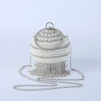 Pearl flower ball Silver + diamond ring + O chain