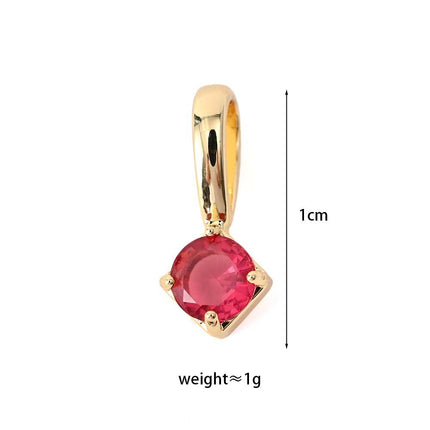 European and American Fashion Free Assembly DIY Accessories Twelve Birthstones December Birthstone Pendant Colorful Zircon Color Retention