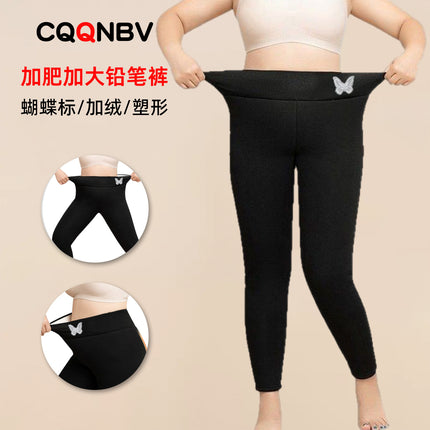 Cross-Border Export Large Size Velvet Leggings, Autumn and Winter Tight-Fitting Warm Pants, Lamb Velvet Thickeneded Stretch Cotton Pants