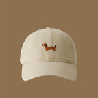 [beige] embroidered dog baseball cap / Adjustable