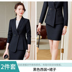 Black suit + skirt / S