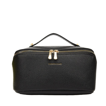 New Cross-Border Portable Makeup Bag with Large Capacity and Multiple Compartments, Pu Cosmetic Storage Bag, Toiletry Bag with High Aesthetic Value