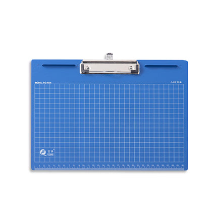 Fuchang Stationery A4 Horizontal Flat Butterfly Clip Grids with Scale Writing Board Plastic Office Commercial Factory Direct Sale