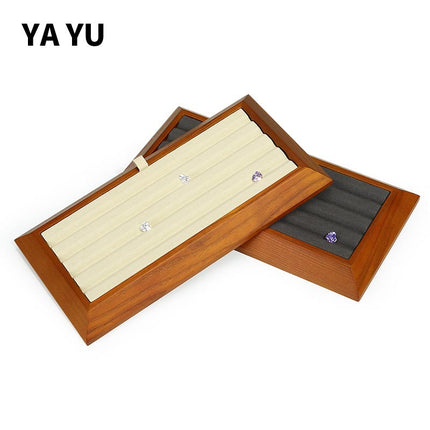 Yayu solid wood bare Diamond Pearl plate jewelry tray jewelry display plate Diamond bare Diamond Wenwan gem storage tray