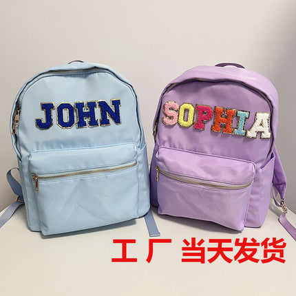 High quality simple backpack in stock waterproof backpack leisure bag large capacity school nylon storage bag