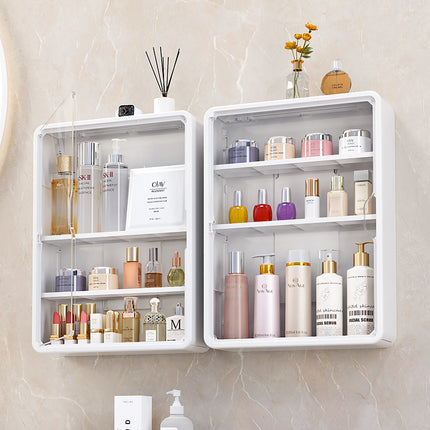Cosmetic Shelf Bathroom Wall-mounted Storage Shelf Cabinet Bedroom Bathroom Punch-free Storage Box