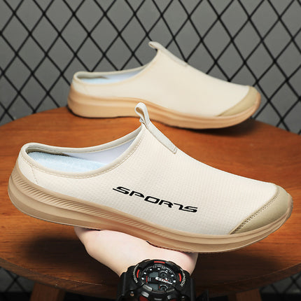 Men's Shoes, New Summer Slippers, Breathable, Lightweight Casual Shoes, Cross-Border Dropshipping, Simple Slip-On Soft-Soled Half-Cup Shoes