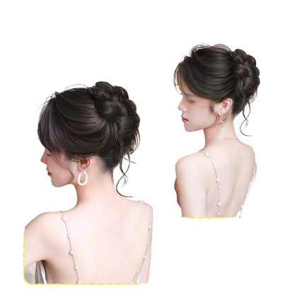 Dirty Flower Bud Wig Grab Disc Hair Ball Head Artifact Simulation Hair Internet Red High Cranial Top New Chinese Style Wig Ring