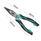 6inch eccentric long green and black needle nose pliers