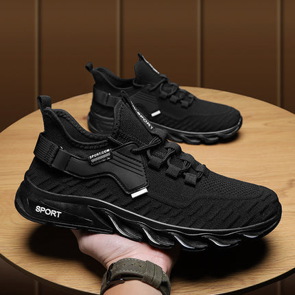 Putian Coconut Men's Shoes Summer Sports Mesh Shoes Men's Flying Weaving Mesh Surface Running Casual Black Torre Trendy Shoes