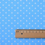 Fabric width 1.6m x 1.0m price / Light blue background dots