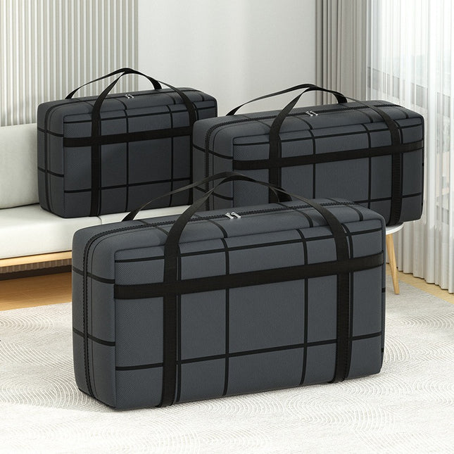 Clothing Storage Bag Quilt Moving Travel Oxford Cloth Waterproof Extra Large Capacity Cross-Border Striped Quilt Bag Portable
