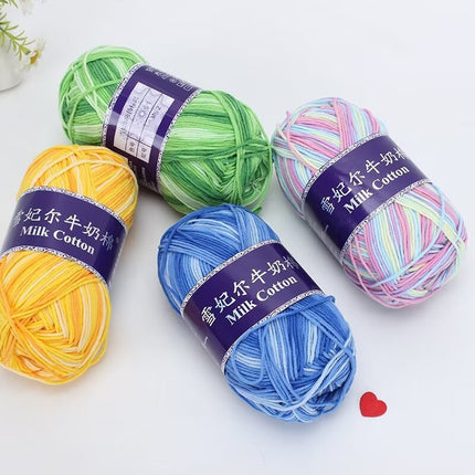 Snow Feir 5 strands milk cotton wool group 5 strands combed cotton thread not ball baby hand woven diy cute doll