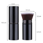 Black retractable brush flat head