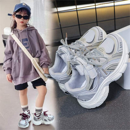 Children's Sports Shoes 2025 Spring & Fall New Popular Fashion Mesh Soft Sole Dad Casual and Comfortable Sports Shoes Trend