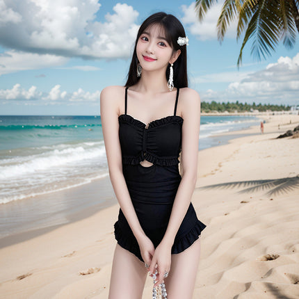 Swimsuit for Women, High-End Summer 2025 New Style, Slim and Sexy, Small Breasts Gathered, Belly-Covering, Slimming Look One-Piece Hot Spring Swimsuit