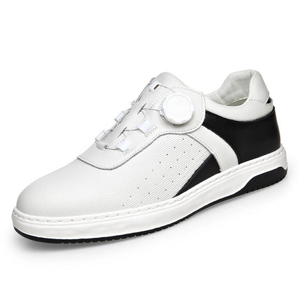 New golf men's sneakers leather knob lazy slip-on men's casual shoes breathable lightweight sneaker men's