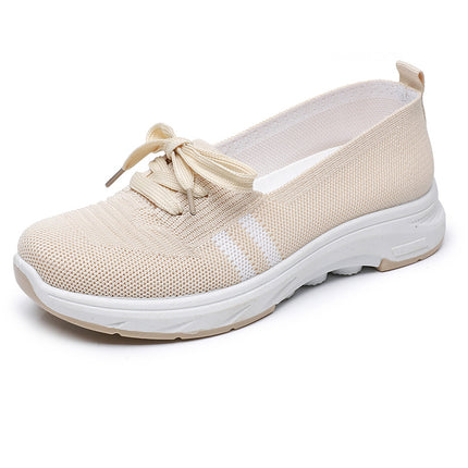 Shoes for Women Spring & Fall New Cloth Shoes Women's Flats Breathable Shallow Mouth Flats Casual Shoes Soft Sole Non-Slip Mother's Walking Shoes