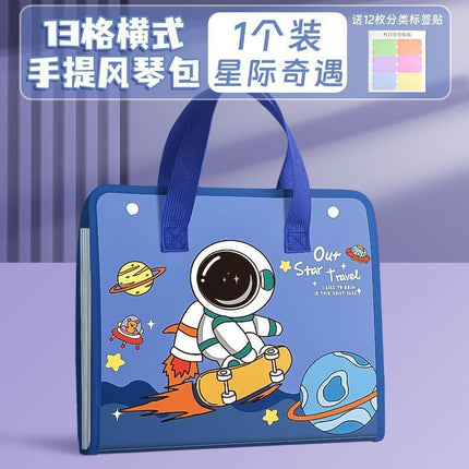 2025 New Cartoon Portable Test Paper Organ Bag for Students Multi-Layer Classified Storage Bag A4 Folder Large Capacity