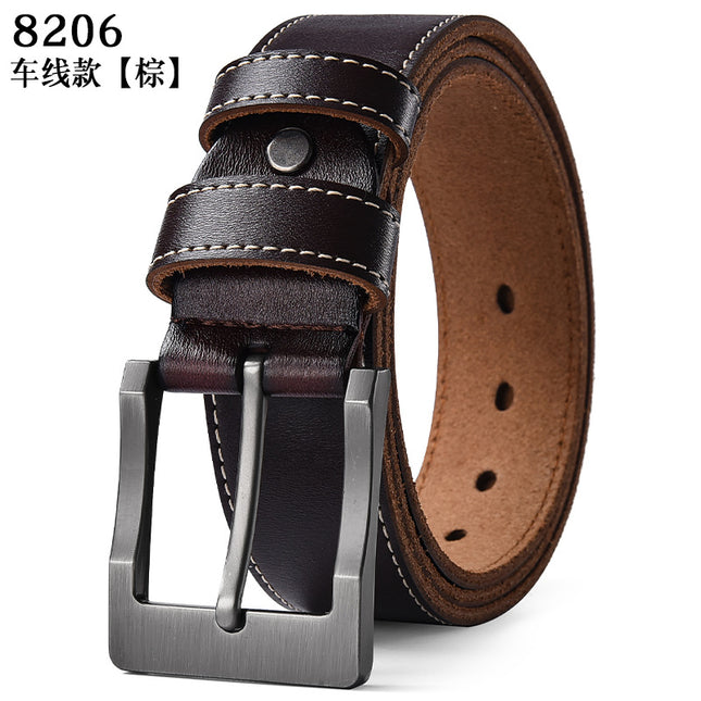 Men's Genuine Leather Vintage Casual Pin Buckle Cowhide Belt, Men's Belt, Factory Wholesale Direct Sale, Versatile