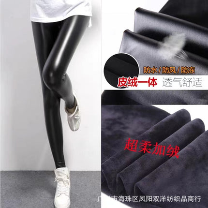 Wholesale four-sided PU leather super soft padded velvet leggings leather pants car cushion gloves shoes sofa fabric