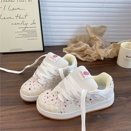 Original Korean-style Xiaozhong Blueberry Bread Shoes Women's Ins Trendy 2025 Spring New All-match Casual Sneakers for Students
