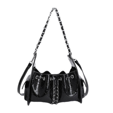 Light Luxury Trendy Chain Crossbody Bag Korean Commuter Bags Handbag Quilted Embroidery Thread Shoulder Shopping Fashion Women's Bag