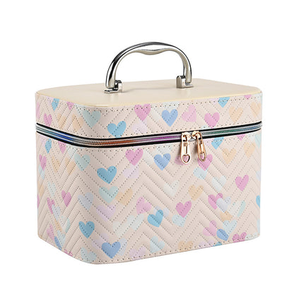 Cosmetic bag large capacity high-end feeling ins style high-value with mirror portable waterproof multifunctional portable storage