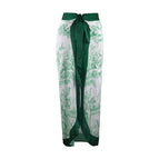 Green gauze skirt / Free size