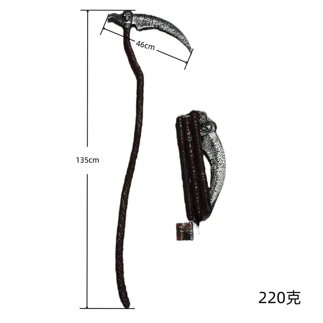 Halloween Weapons, Weapons, Skull Ghost Props, Mountain Ax, Devil Red Cross, Death Sickle, Pirate Knife Props Cos