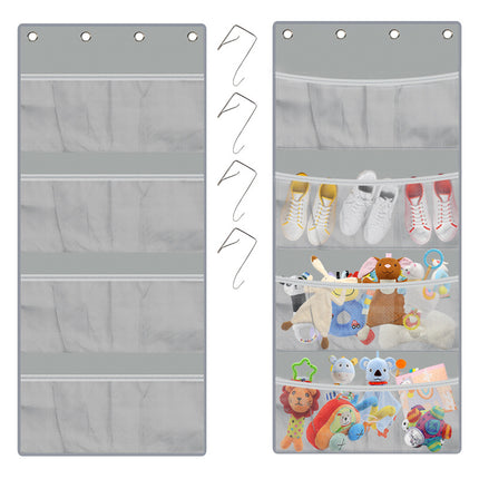 Fabric Door Rear Storage Hanging Bag Large Capacity Plush Toy Storage Bag Hanging Grocery Hanging Pocket Dormitory Artifact