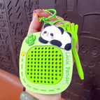 Green-bamboo panda decompression magnetic steel ball drawing board