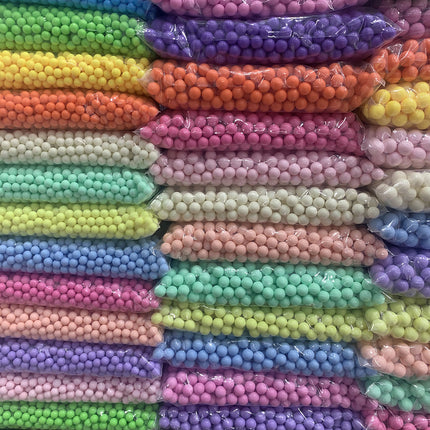 Solid color acrylic round beads handmade beaded diy accessories material Yiwu jewelry manufacturers wholesale candy color beads