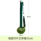 31cm bamboo leaf green satin mugwort hammer (with tassel)