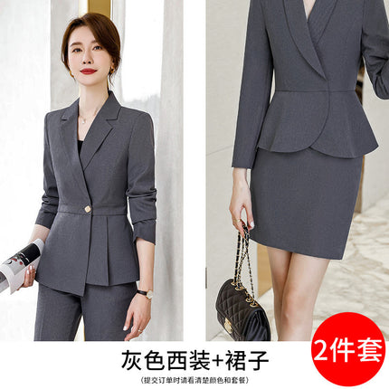 Black Suit suit Women's Fashion Temperament Workplace Suit Interview Dress Sales Jewelry Store Work Clothes Business Wear