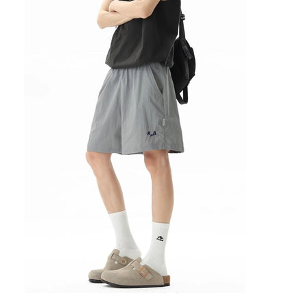 Trendy Quick-Dry Work Shorts for Men and Women, Summer Thin Casual Wide-Leg Beach Shorts, Loose Casual Straight-Leg Knee-Length Shorts