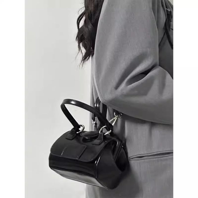 Niche Chocolate Retro Metal Buckle Mini Handbag for Women 2026 New Style Simple Versatile Shoulder Crossbody Bag