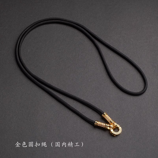 Thai Amulet Chain, Thangka Pendant Cord, Pendant Rope, Accessory Cord, Metal Wax Leather Cord, Necklace Cord, Hanging Cord, Chain, Leather Cord