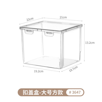 [Special Offer] Transparent Storage Box Flip-Top Organizer Multi-Purpose Square Storage Box Miscellaneous Box 20 Sizes