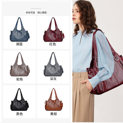 Cross-border Women's Bag Portable Shoulder Bag Large Capacity All-match Women's Tote Bag Vegetable Basket Bag Shoulder Crossbody Bag