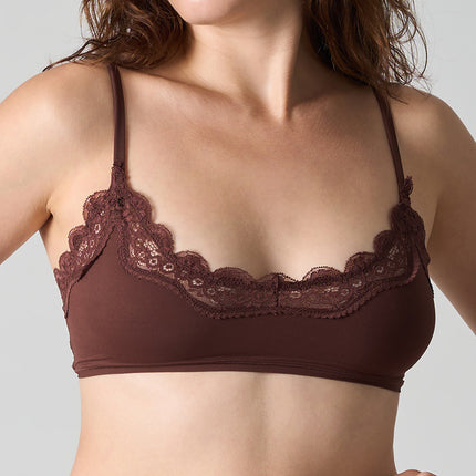 Sk*M Kardashian Lace Scoop Bralette Lace High Elasticity Ultra-Thin Breathable Sexy Seamless Bra