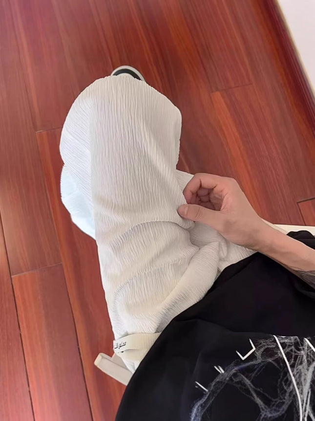 Pleated Casual Pants Men's Summer 2025 New Straight Wide-Leg Pants Youth Drawstring Ins Draped Floor-Length Pants