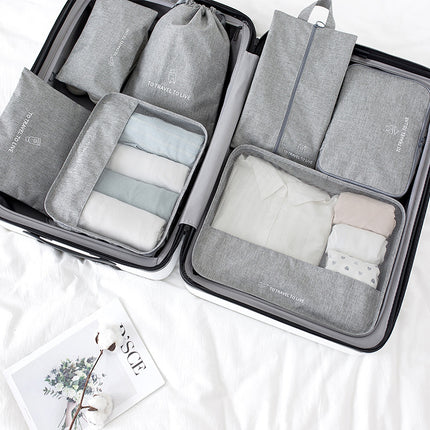 Travel Storage Bag Cationic Seven-Piece Clothing Storage Set Large Capacity Portable Storage Bag Clothes