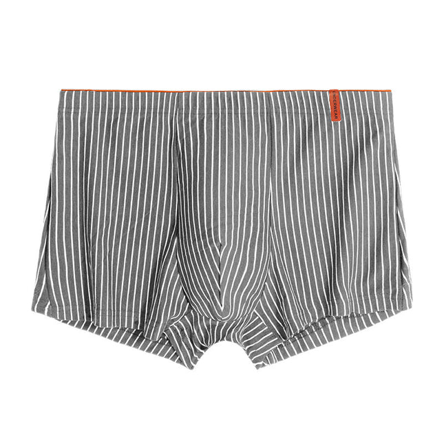 Cotton Men's Underwear with Antibacterial Crotch, Skin-Friendly, Breathable and Comfortable, Japanese-Style Vibrant Striped Boxer Briefs, Factory Ready Stock Wholesale