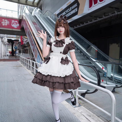 Anime Maid Lolita Soft Girl Skirt Cos Anime Cream Sweetheart Cafe Cute Maid Uniform Suit
