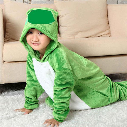 Manufacturer's Flannel Cartoon One-Piece Animal Pajamas for Children and Adults, Unicorn, Dinosaur, Pegasus Pajamas, Couple Style