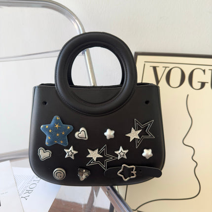 Cross-border new ladies handbag cartoon love fashion round travel storage bag eva hole bag beach bag
