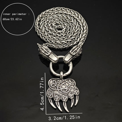 Cross-border explosions faucet necklace amulet Nordic Viking Rune hammer pendant guardian totem wholesale generation