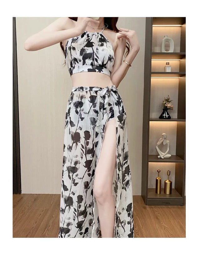 Bikini Bikini Split Swimsuit Women's Three-piece Set South Korea Sexy Hot Spring Internet Celebrity Holiday New Swimwear for Women