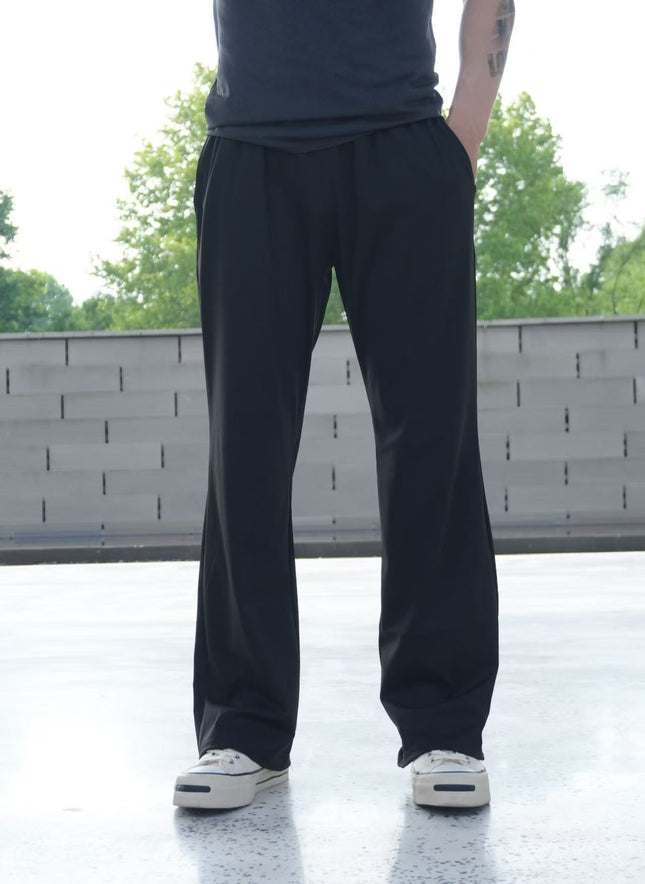 Summer New High-Elastic Drape Curved Knife Pants High-Waisted Casual Fitness Stretch Sports Long Pants Loose Versatile Men's Pants